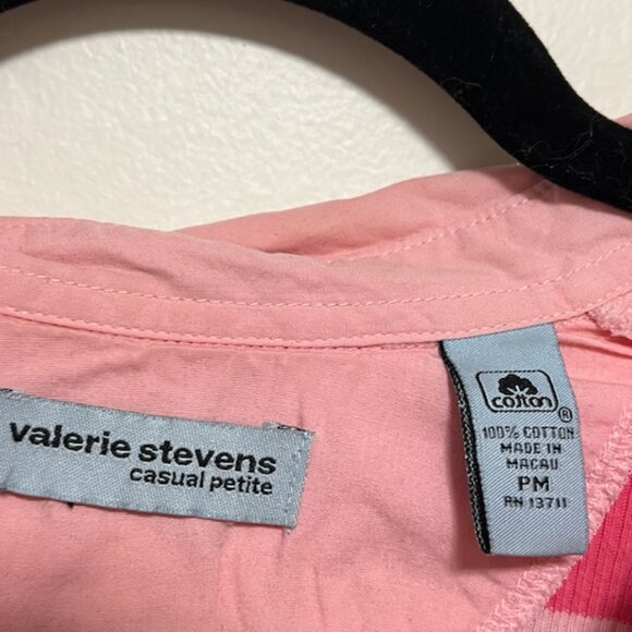 Valerie Stevens Vintage pink striped shirt - Picture 2 of 5